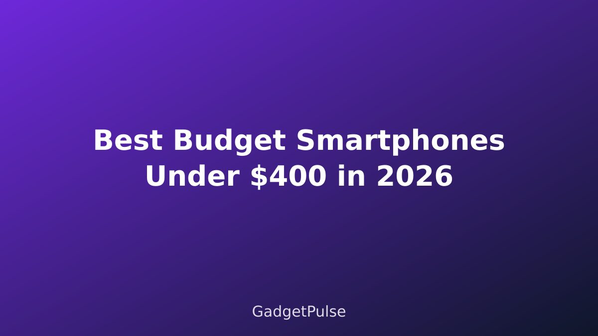 Best Budget Smartphones Under $400 in 2026