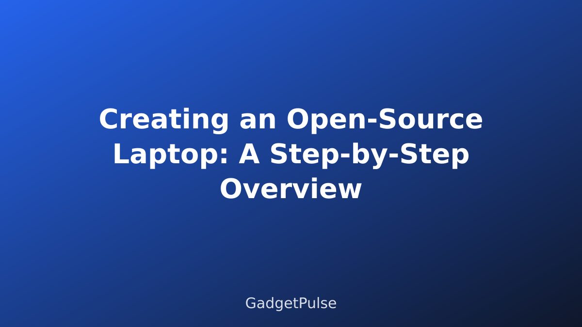 Creating an Open-Source Laptop: A Step-by-Step Overview