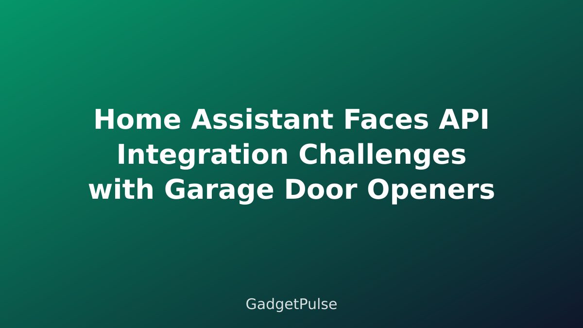 Home Assistant Faces API Integration Challenges with Garage Door Openers