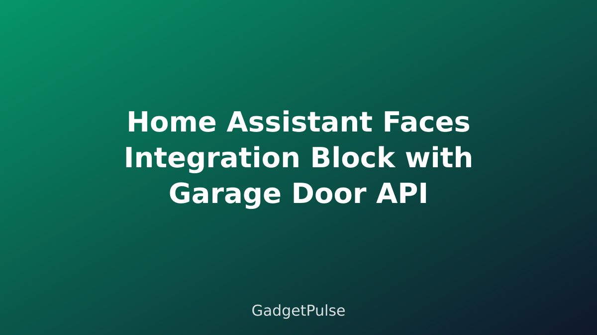 Home Assistant Faces Integration Block with Garage Door API