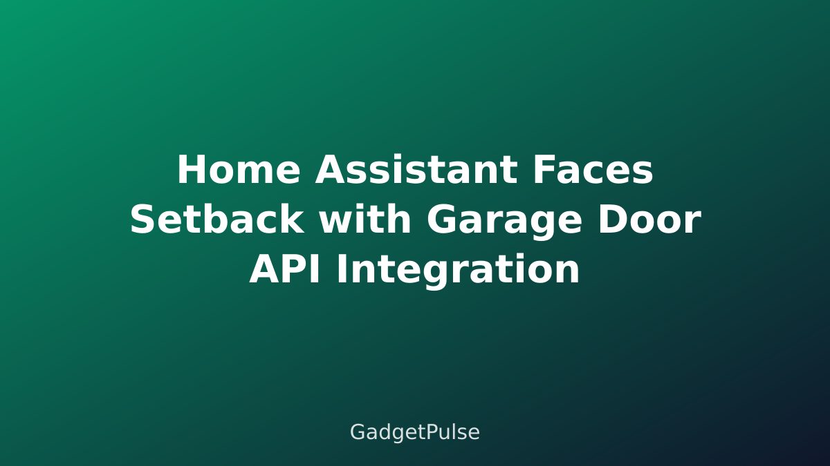 Home Assistant Faces Setback with Garage Door API Integration