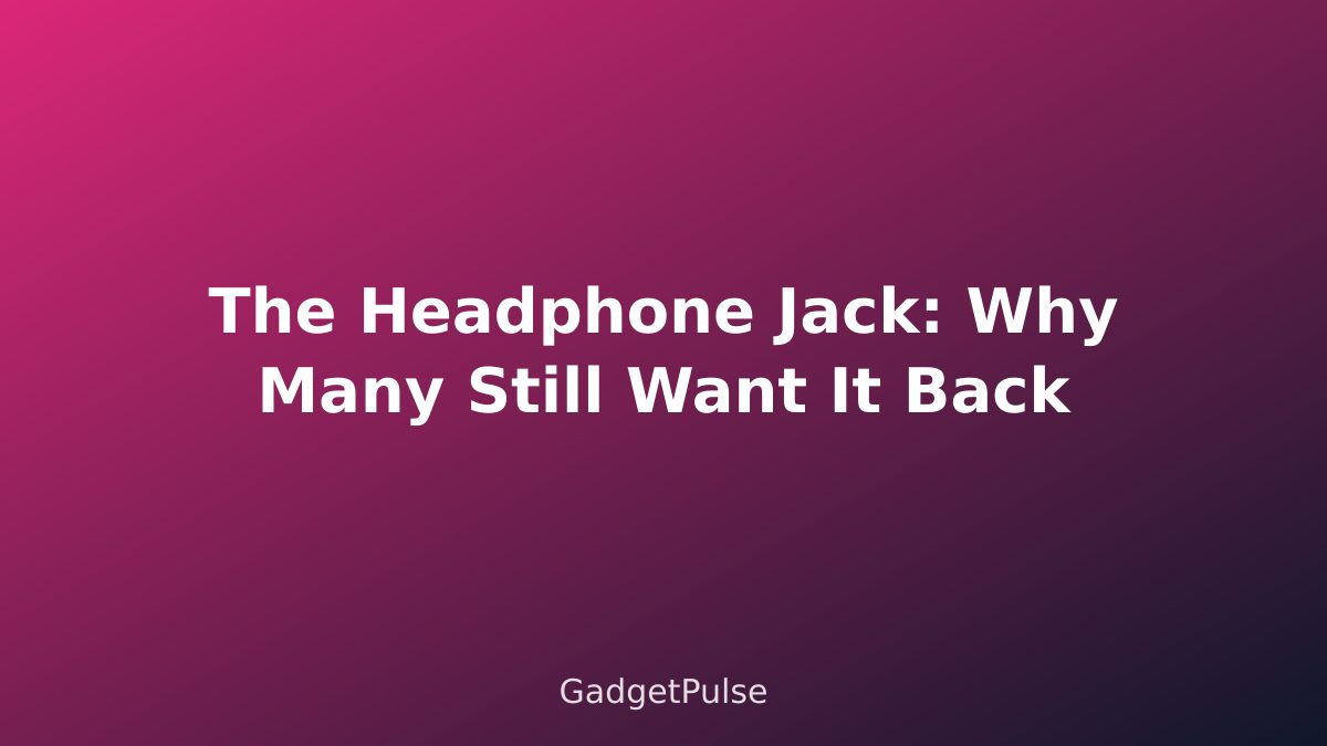The Headphone Jack: Why Many Still Want It Back