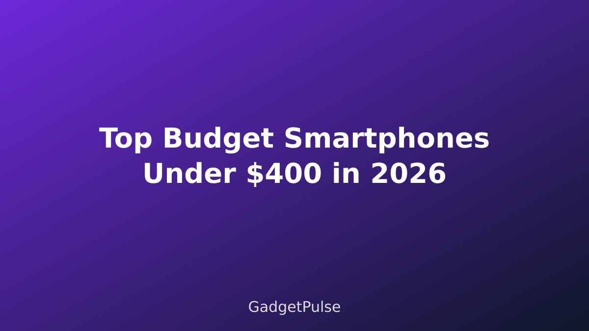 Top Budget Smartphones Under $400 in 2026